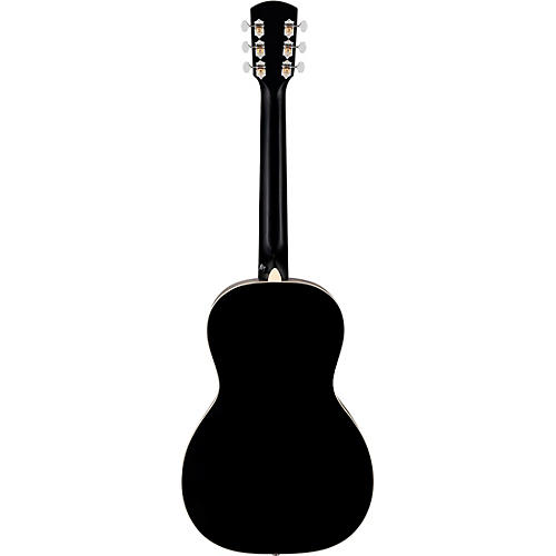 Orangewood Juniper Rubber Bridge Parlor Acoustic-Electric Guitar Black - musicians--Friend
