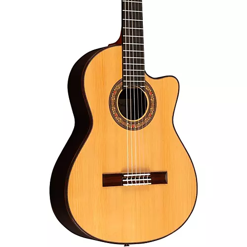 Alvarez Yairi CYM75ce Cutaway Nylon-String Classical Acoustic-Electric Guitar Natural - musicians--Friend