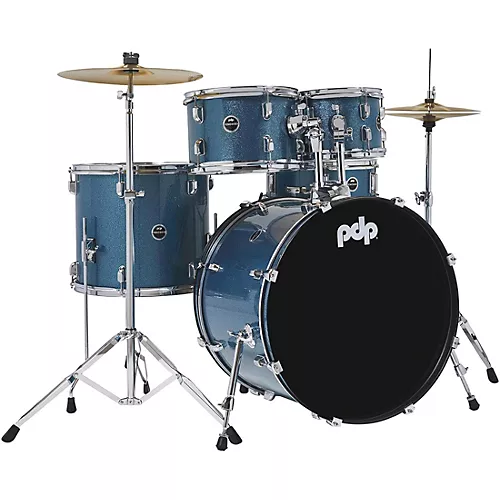 PDP by DW Encore Complete 5-Piece Drum Set With Hardware & Cymbals Azure Blue - musicians--Friend