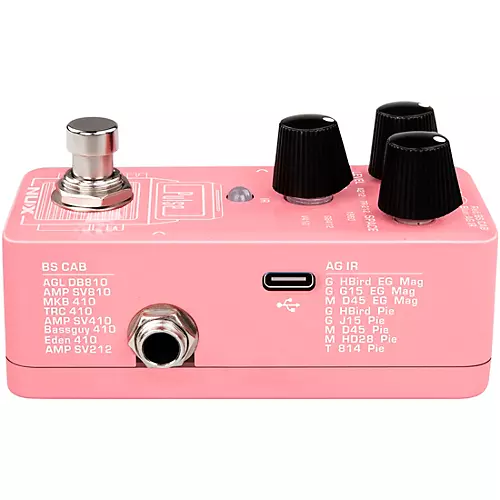 NUX NSS-4 Pulse Mini IR Loader Pedal for Guitar and Bass Effects Pedal Pink - musicians--Friend