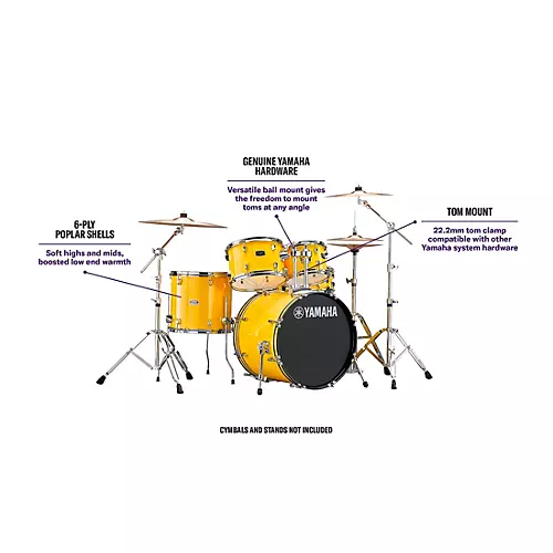 Yamaha Rydeen 5-Piece Shell Pack With 22