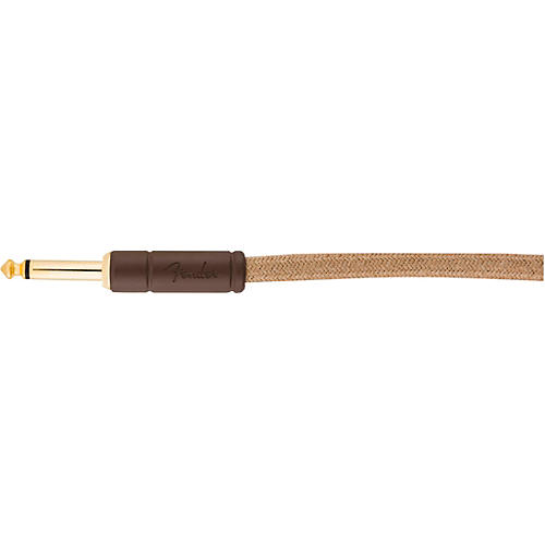 Fender Festival Pure Hemp Straight to Angle Instrument Cable 18.6 ft. Natural - musicians--Friend