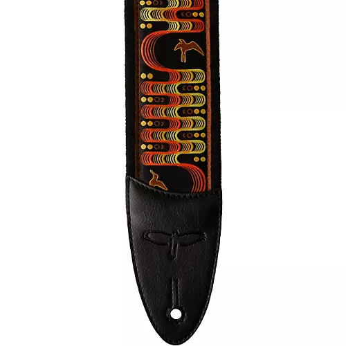 PRS Custom Jacquard Birds Wavelength Padded Guitar Strap Yellow 2.4 in. - musicians--Friend