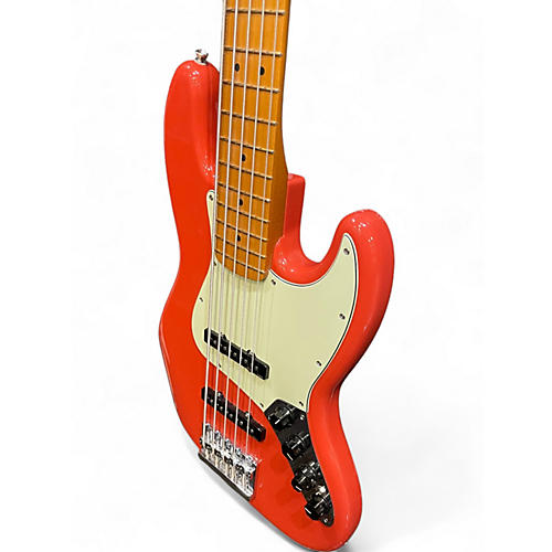 Used Fender Player Plus Jazz Bass V Fiesta Red Electric Bass Guitar Fiesta Red - musicians--Friend