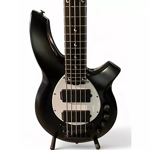 Used 2018 Ernie Ball Music Man Bongo 5 HH Stealth Black Electric Bass Guitar Stealth Black - musicians--Friend