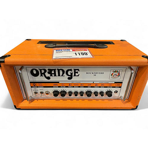Used Orange Amplifiers ROCKERVERB 50 Tube Guitar Amp Head - musicians--Friend
