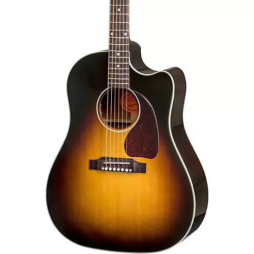 Epiphone Inspired by Gibson J-45 EC Acoustic-Electric Guitar Aged Vintage Sunburst - musicians--Friend