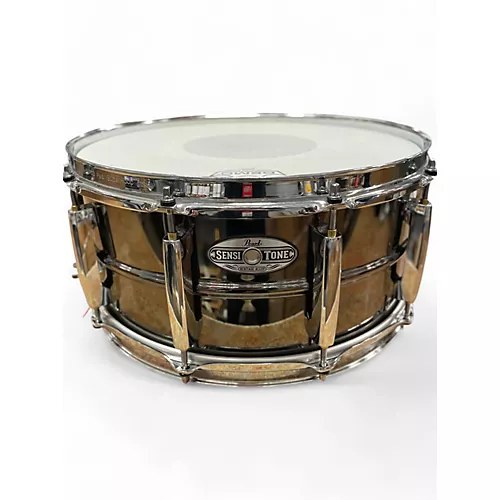 Used Pearl 14X6.5 Sensitone Heritage Alloy Black Brass Drum Black Brass 213 - musicians--Friend
