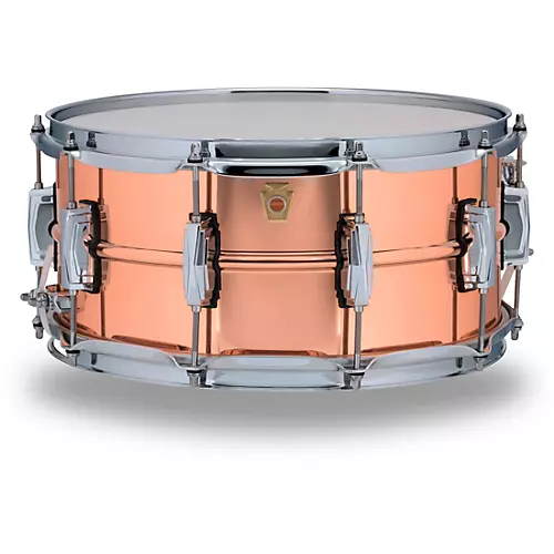 Ludwig Copper Phonic Smooth Snare Drum 14 x 6.5 in. Raw Smooth Finish with Imperial Lugs - musicians--Friend