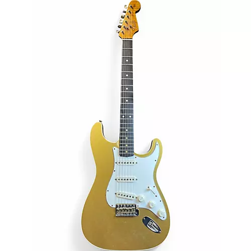 Used 2021 Fender CUSTOM SHOP DOUBLE BOUND STRATOCASTER Aztec Gold Solid Body Electric Guitar Aztec Gold - musicians--Friend