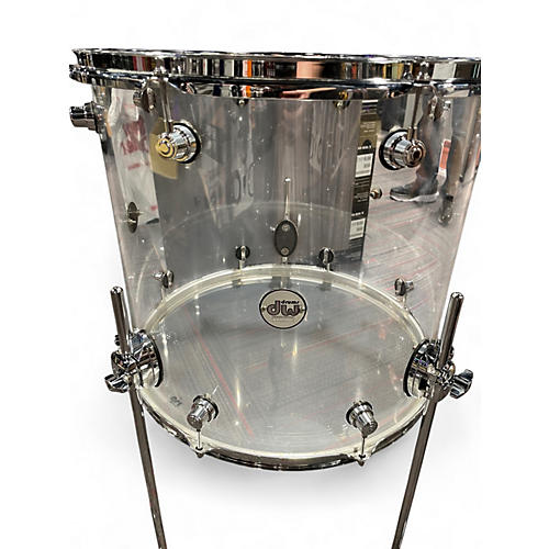 Used DW 18in Design Series Acrylic Clear Drum Clear 38 - musicians--Friend