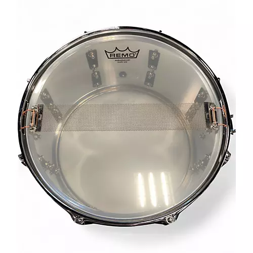 Used Pearl 13X7 Sensitone Snare Chrome Over Brass Drum Chrome Over Brass 198 - musicians--Friend