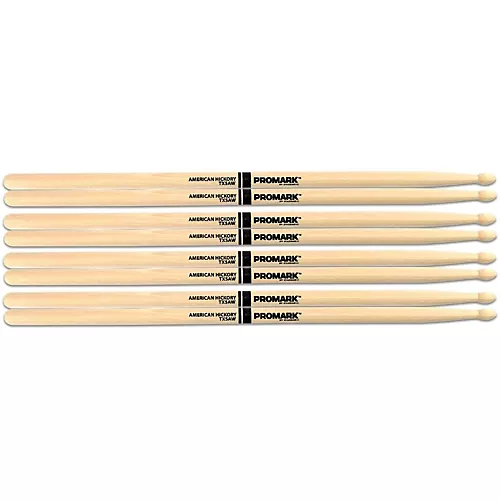 Promark Classic Forward Hickory Drum Sticks, Buy 3 Pair, Get 1 Pair Free 5B Wood Tip - musicians--Friend