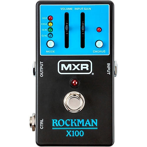 MXR Rockman X100 Analog Tone Processor Effects Pedal Black and Blue - musicians--Friend
