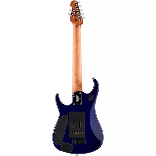 Ernie Ball Music Man JP15 Roasted Flame Maple Top 7-String Electric Guitar Cerulean Paradise - musicians--Friend