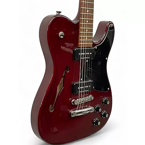 Used 2019 Fender JA90 Jim Adkins Thinline Telecaster Crimson Red Trans Hollow Body Electric Guitar Crimson Red Trans - musicians--Friend