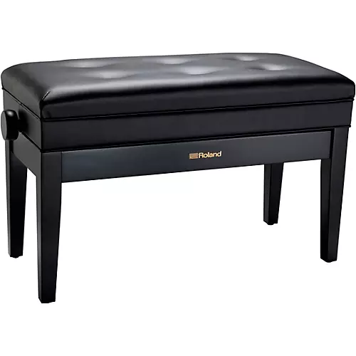 Roland RPB-D400-US Piano Bench, Duet Size, Vinyl Seat Polished Ebony - musicians--Friend
