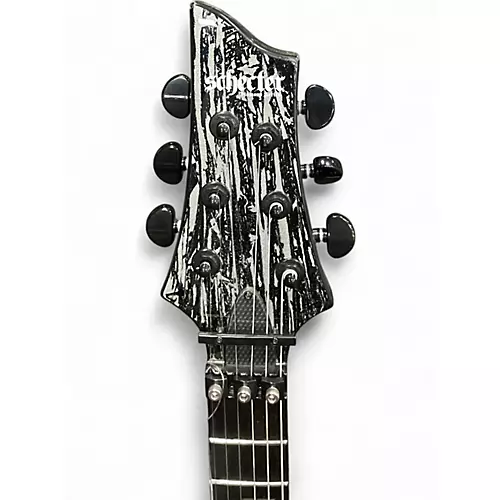Used Schecter Guitar Research C1 SILVER MOUNTAIN FLOYD ROSE  Silver Electric Guitar Silver - musicians--Friend