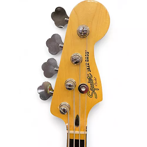 Used Squier Jazz Bass Natural Electric Bass Guitar Natural - musicians--Friend