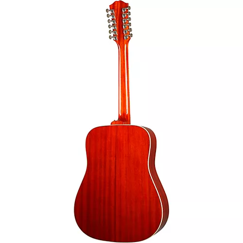 Epiphone Inspired by Gibson Hummingbird 12-String Acoustic-Electric Guitar Aged Cherry Sunburst - musicians--Friend