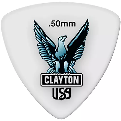 Clayton Acetal Rounded Triangle Guitar Picks 1.26 mm 1 Dozen - musicians--Friend