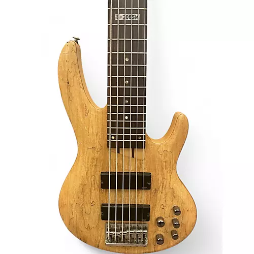 Used ESP LTD B-206SM Natural Electric Bass Guitar Natural - musicians--Friend