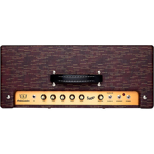 Supro Ambassador Custom 2x10 50W Tube Combo Amp Burgundy Scandia - musicians--Friend