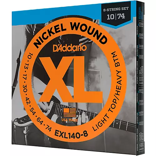 D'Addario EXL140 Light Top Heavy/Bottom 8-String Electric Guitar Strings - musicians--Friend