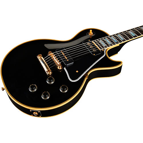 Gibson Custom 1954 Les Paul Custom Staple Pickup Reissue VOS Electric Guitar Ebony - musicians--Friend