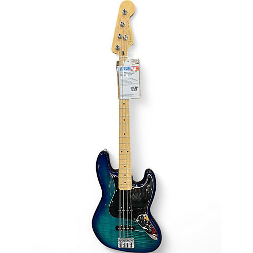 Used Fender Player Plus Jazz Bass Plus Top Blue Burst Electric Bass Guitar Blue Burst - musicians--Friend