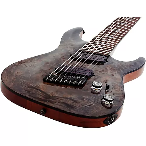 Schecter Guitar Research Omen Elite-8 MS Electric Guitar Charcoal - musicians--Friend