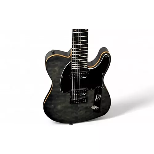 Used Michael Kelly MK64 7 STRING ELECTRIC GUITAR Trans Black Solid Body Electric Guitar Trans Black - musicians--Friend