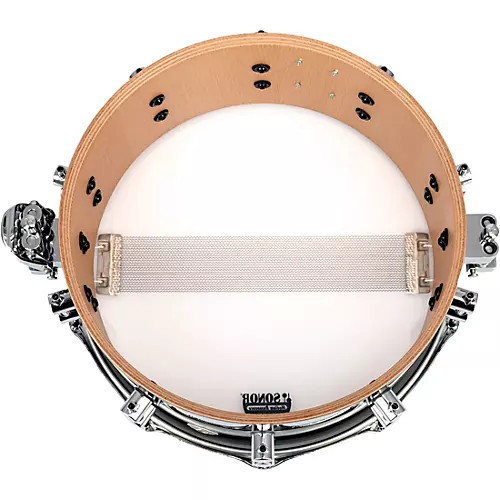 SONOR Jost Nickel Beech Snare Drum, Gloss Black With Stripe, 14x6.5