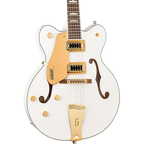 Gretsch Guitars G5422GLH Electromatic Classic Hollowbody Double-Cut With Gold Hardware Left-Handed Electric Guitar Snow Crest White