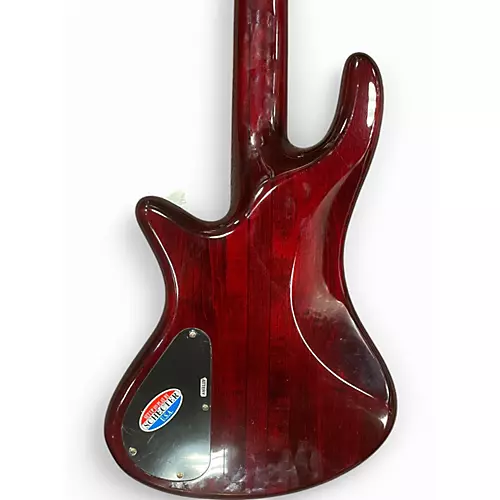 Used Schecter Guitar Research Diamond Series Stiletto Elite 5 Amber Electric Bass Guitar Amber