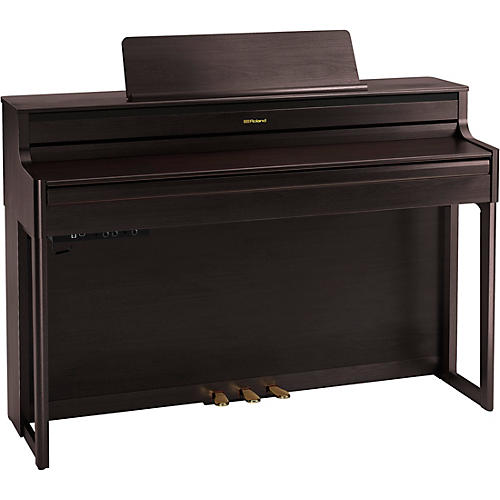 Roland HP704 Digital Upright Piano With Bench Polished Ebony