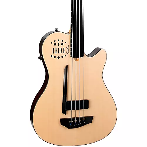 Godin A4 Ultra Natural Fretless Semi-Acoustic Bass Natural