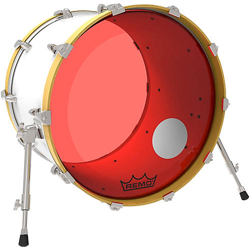 Remo Powerstroke P3 Resonant Colortone Red Bass Drum Head With 5