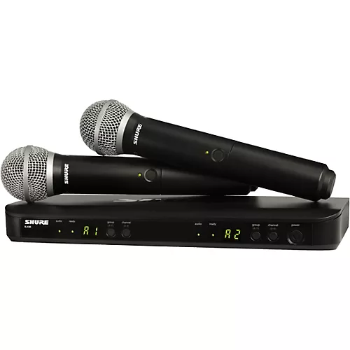 Shure BLX288/PG58 Dual-Channel Wireless System With Two PG58 Handheld Transmitters Band H11