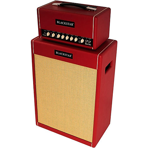 Blackstar St. James Toby Lee 50 6L6 50W Tube Guitar Head and 2x12 Guitar Cabinet Red