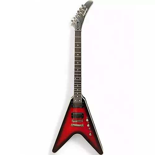 Used Epiphone Dave Mustaine Flying V Prophecy Dark Red Burst Solid Body Electric Guitar Dark Red Burst