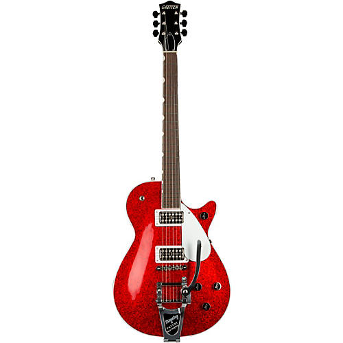 Gretsch Guitars G6129T Players Edition Jet FT With Bigsby Electric Guitar Red Sparkle