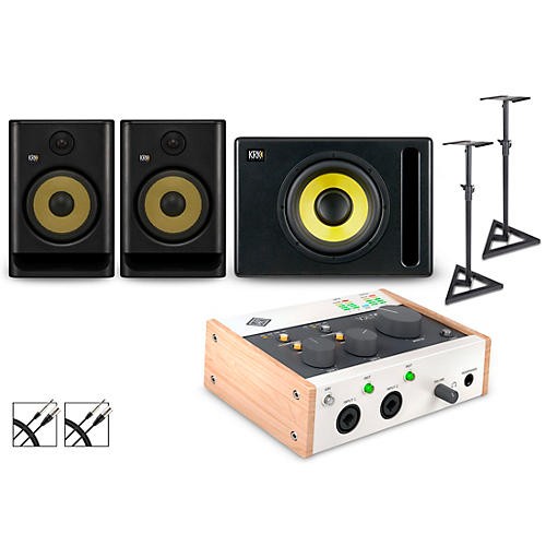 Universal Audio Volt 276 with KRK ROKIT G5 Studio Monitor Pair & S10 Subwoofer (Stands & Cables Included) ROKIT 8