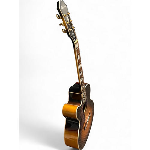 Used Epiphone J-200EC Studio Left Handed Tobacco Sunburst Acoustic Electric Guitar Tobacco Sunburst