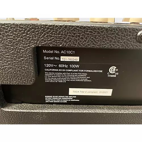 Used VOX AC10C1 10W 1x10 Tube Guitar Combo Amp