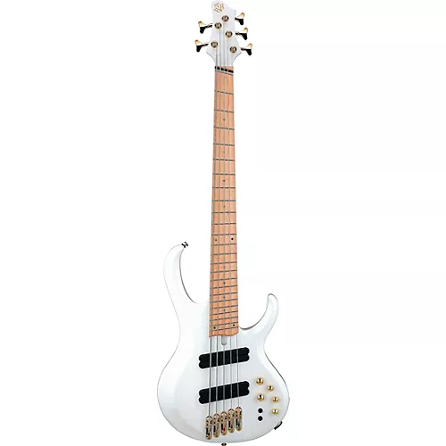 Ibanez BTB605MLM 5-String Multi-Scale Electric Bass Guitar Pearl White Matte