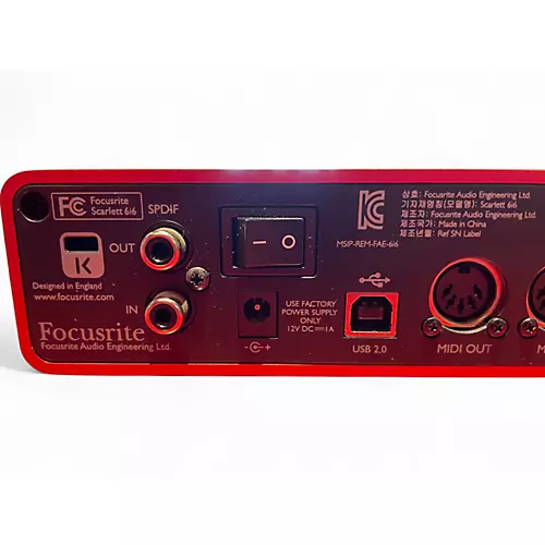 Used Focusrite Scarlett 6i6 Audio Interface