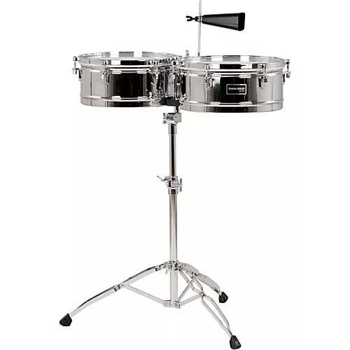 Gon Bops Fiesta Series Timbale Set 13 and 14 in. Chrome