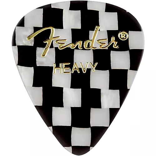 Fender 351 Shape Premium Picks, Checker Celluloid Thin 12 Pack