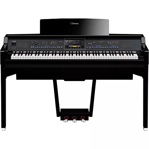 Yamaha Clavinova CVP-909 Digital Piano With Counterweight Keyboard and Bench Polished Ebony